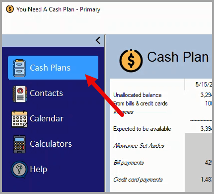 Editing a cash plan image 01