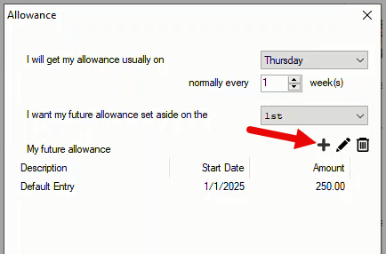 Allowance window