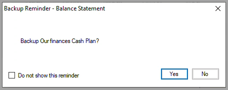 Backup reminder
