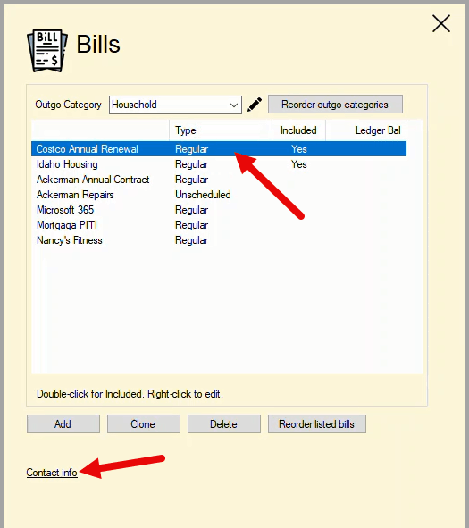 Bills slider