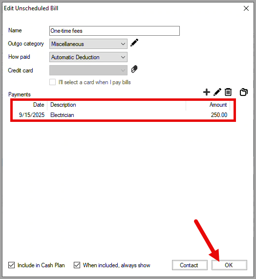 Click on the OK button