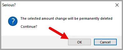 Serious? dialog box