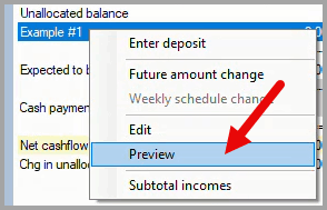 Open the preview for the income
