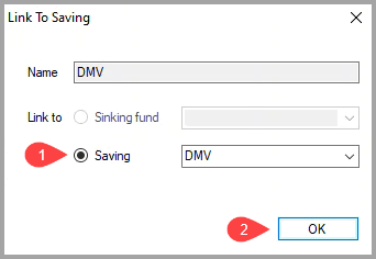 Link to saving dialog box